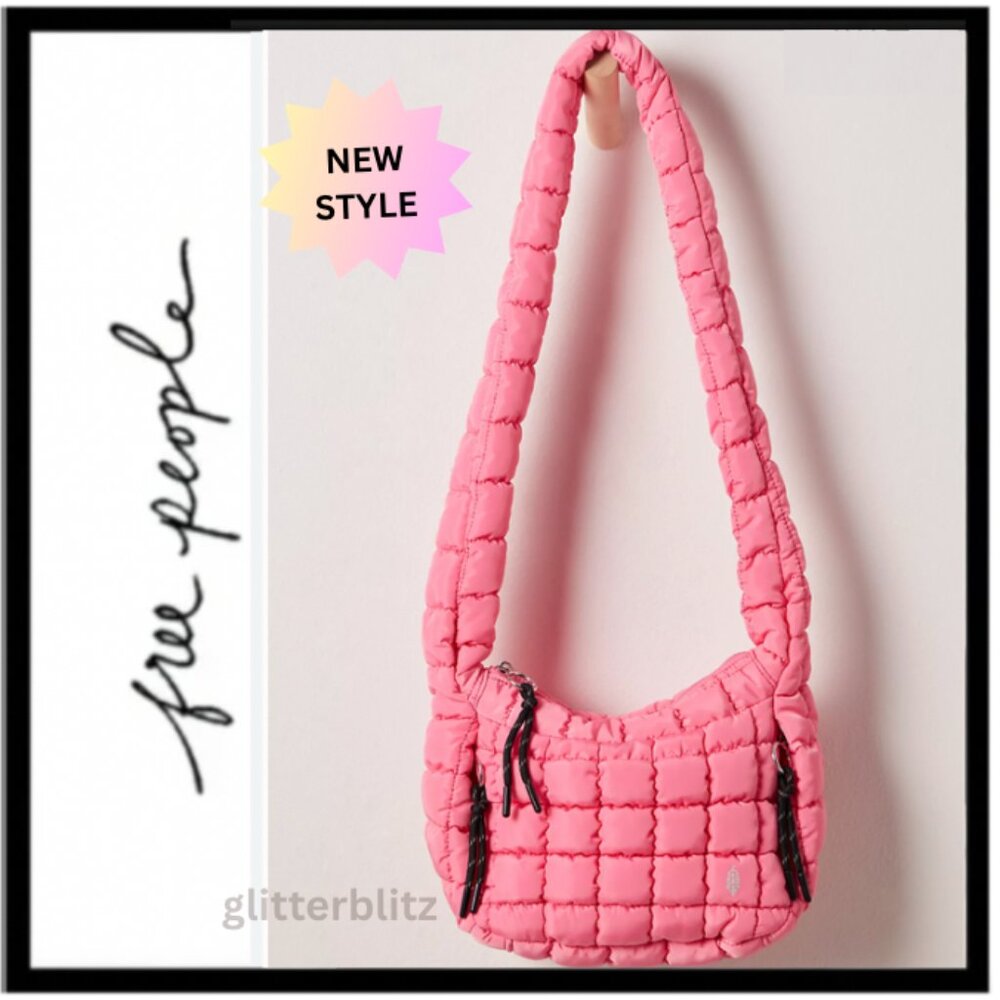 Free People Quilted Carryall Sling Mini Bag 💗 BUBBLEGUM PINK